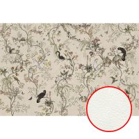 Фреска Ortograf Miracle 33875 Фактура флок FLK Флизелин (4,5*3) Бежевый, Птицы/Цветы арт-33875 (флок FLK) — фото 1, Фрески