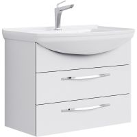 Тумба под раковину Aqwella Аллегро 75 подвесная Белая арт-Agr.01.07/2 — фото 1, Тумбы под раковину