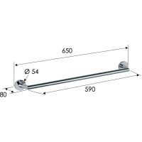 Полотенцедержатель Remer Guest Хром арт-GS30CR — фото 2, Полотенцедержатели