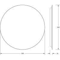 Товар: Зеркало Defesto Opti 50x50 с подсветкой 12W-4500К/Без выключателя/Теплый белый свет арт-DF 2852 - фото 3 Зеркало Defesto Opti 50x50 с подсветкой 12W-4500К/Без выключателя/Теплый белый свет арт-DF 2852 — фото 3, Зеркала в ванную комнату