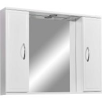 Зеркало со шкафом Stella Polar Концепт 80/С с подсветкой Белое арт-SP-00000059 — фото 1, Зеркальные шкафы в ванную