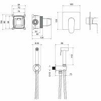 Гигиенический душ со смесителем Aquatek Оберон Хром арт-AQ1219CR — фото 8, Гигиенические души