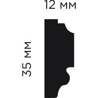 Молдинг HIWOOD 2000x35x12 мм арт-D35V1 — фото 2, Молдинги