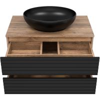 Товар: Тумба под раковину Brevita Dakota 80 подвесная Черный кварц Дуб Галифакс олово арт-DAK-09080-19/02-2Я - фото 4 Тумба под раковину Brevita Dakota 80 подвесная Черный кварц Дуб Галифакс олово арт-DAK-09080-19/02-2Я — фото 4, Тумбы под раковину