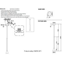 Подвесной светильник Crystal Lux Черный арт-ENERO SP1 BLACK — фото 3, Подвесные светильники