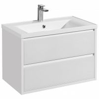 Тумба под раковину Aquaton Римини 80 подвесная Белый глянец арт-1A226701RN010 — фото 1, Тумбы под раковину
