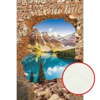 Фреска Ortograf Горы 33267 Фактура флок FLK Флизелин (1,8*2,7) Бежевый/Голубой, Горы/Пейзаж/Природа арт-33267 (флок FLK) — фото 1, Фрески