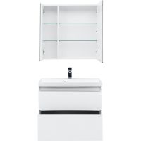 Комплект мебели для ванной Aquanet Гласс 80 подвесной Белый арт-240465 — фото 4, Комплекты мебели для ванной