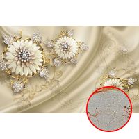 Фреска Ortograf 3D 6657 Фактура бархат золото FX-G Флизелин (4,5*2,8) Бежевый, Цветы арт-6657 (бархат золото FX-G) — фото 1, Фрески