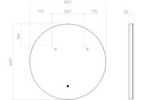 Зеркало Vigo Otti Classic 60 с подсветкой с сенсорным выключателем арт-z.OTT.60.Classic — фото 6, Зеркала в ванную комнату