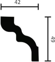 Карниз NMC Wallstyl DSCLWT200090 2000x49x42 мм арт-WT9 — фото 2, Карнизы