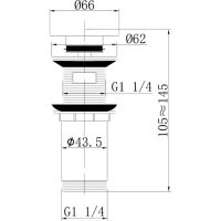 Донный клапан Abber Click-Clack Хром арт-AF0010 — фото 3, Донные клапаны