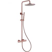 Душевая система Abber Wasser Kreis с термостатом Розовое золото арт-AF8160RG — фото 1, Душевые стойки