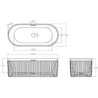Ванна из искусственного камня Abber Stuttgart 170x75 Черная матовая без гидромассажа арт-AM9925B — фото 5, Ванны из искусственного камня