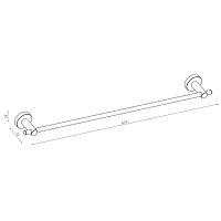 Полотенцедержатель Damixa Scandi Pro Хром арт-HASP346400 — фото 2, Полотенцедержатели