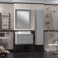 Тумба под раковину Opadiris Луиджи 90 подвесная Серая матовая арт-00-00005940 — фото 14, Тумбы под раковину