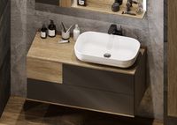 Тумба под раковину Aquaton Терра 105 подвесная Дуб кантри Антрацит арт-1A246901TEKA0 — фото 8, Тумбы под раковину