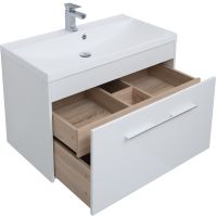 Тумба под раковину Aquanet Августа 90 подвесная Белая арт-210030 — фото 2, Тумбы под раковину