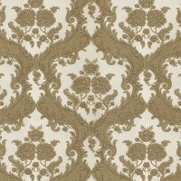 Обои Emiliana Parati Tekko New Винил на флизелине (1,06*10,05) Бронзовый/Белый, Дамаск/Цветы арт-20028T — фото 1, Обои для стен