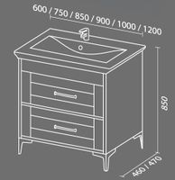 Тумба с раковиной SanVit Прованс 120 с фактурой под дерево Зебрано арт-kprov120 — фото 7, Тумбы с раковиной
