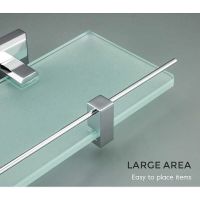 Стеклянная полка Gappo G38 Хром арт-G3807 — фото 2, Полки для ванной и душа