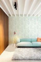 Обои Grandeco Universe 4 Винил на флизелине (1,06*10,05) Бирюзовый/Зеленый/Розовый, Цветы/Листья арт-UR 3319 — фото 3, Обои для стен