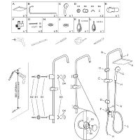 Душевая система Aquanet Passion S AF300-70-S-B Черная матовая арт-261837 — фото 5, Душевые стойки