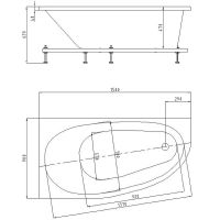 Акриловая ванна Aquatek Eco-friendly Дива 150х90 R без панелей, каркаса и слив-перелива арт-DIV150-0000002 — фото 3, Акриловые ванны