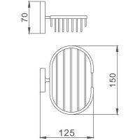 Мыльница Haiba Хром арт-HB1902-2 — фото 2, Мыльницы