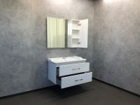 Зеркало со шкафом Comforty Неаполь 100 Белое арт-00004139023 — фото 5, Зеркальные шкафы в ванную