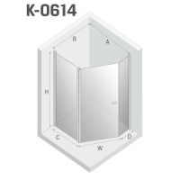 Душевой уголок New Trendy New Soleo Black 100х80 L профиль Черный стекло прозрачное арт-K-0614 — фото 7, Душевые уголки трапеция