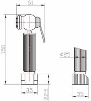 Гигиенический душ ZorG Antic Бронза арт-AZR 3 LB BR — фото 3, Гигиенические души
