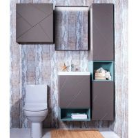 Зеркало Бриклаер Кристалл 40 с подсветкой Ясень Анкор темный арт-4627125414480 — фото 2, Зеркала в ванную комнату