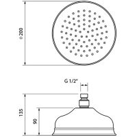 Товар: Верхний душ Migliore Roma Медь арт-19996 - фото 2 Верхний душ Migliore Roma Медь арт-19996 — фото 2, Верхние души