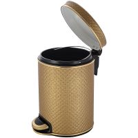 Ведро для мусора Geralis Punto Золото, кант Золото, 5 л арт-V-PGG-B — фото 2, Мусорные ведра