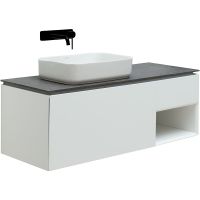 Тумба под раковину Allen Brau Infinity 120 L подвесная Белая матовая арт-1.21006.WM — фото 2, Тумбы под раковину