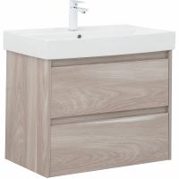 Тумба с раковиной Aquanet Nova Lite 75 подвесная Орех светлый арт-305242 — фото 1, Тумбы с раковиной