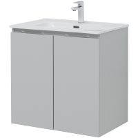 Тумба под раковину Aquanet Алвита New 70 подвесная Серая матовая арт-303903 — фото 1, Тумбы под раковину