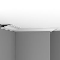 Товар: Карниз Decomaster 2400x50x135 мм арт-96331 - фото 1 Карниз Decomaster 2400x50x135 мм арт-96331 — фото 1, Карнизы
