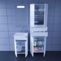 Товар: Тумба под раковину СанТа Лондон 50 Белая арт-224014 - фото 4 Тумба под раковину СанТа Лондон 50 Белая арт-224014 — фото 4, Тумбы под раковину