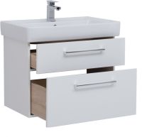 Тумба под раковину Dreja Q Max 80 подвесная Белый глянец арт-77.0007W — фото 2, Тумбы под раковину