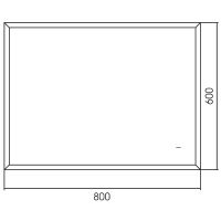 Зеркало Abber See 80 с подсветкой Черное с бесконтактным выключателем и диммером арт-AG6110SCL-0.8 — фото 3, Зеркала в ванную комнату
