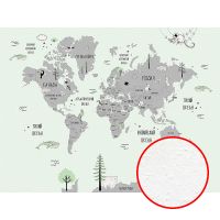 Фреска детская Ortograf Little Friends 34377 Фактура бархат FX Флизелин (4*3) Зеленый/Серый, Карты арт-34377 (бархат FX) — фото 1, Фрески