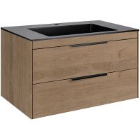 Тумба под раковину Vincea Chiara 2D 80 подвесная N.Oak арт-VMC-2C2800NO — фото 5, Тумбы под раковину