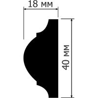 Молдинг HIWOOD 2000x40x18 мм арт-D40 — фото 2, Молдинги