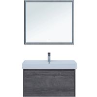 Зеркало Aquanet Nova Lite 90 с подсветкой Дуб рошелье арт-242263 — фото 4, Зеркала в ванную комнату