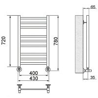 Товар: Водяной полотенцесушитель Ника Modern ЛМ 5 80x40 Хром арт-ЛМ 5 80/40 - фото 2 Водяной полотенцесушитель Ника Modern ЛМ 5 80x40 Хром арт-ЛМ 5 80/40 — фото 2, Водяные полотенцесушители