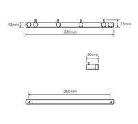 Вешалка для полотенец Bemeta Omega Хром арт-104606102 — фото 3, Крючки для полотенец