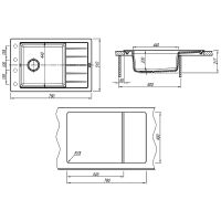 Кухонная мойка Florentina Липси-780Р Мокко арт-20.275.D0780.303 — фото 5, Кухонные мойки