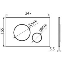 Клавиша смыва Kerama Marazzi Хром глянцевый арт-FPR.A.CR — фото 3, Кнопки смыва